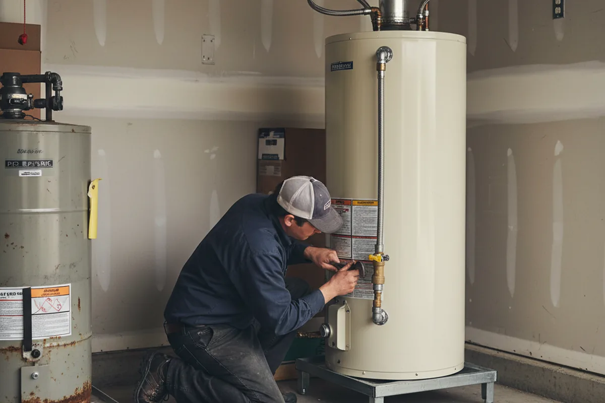 Water heater and shutoff valve replacement in Lansdowne